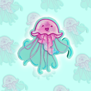 Meduusa - akryylinen pinssi